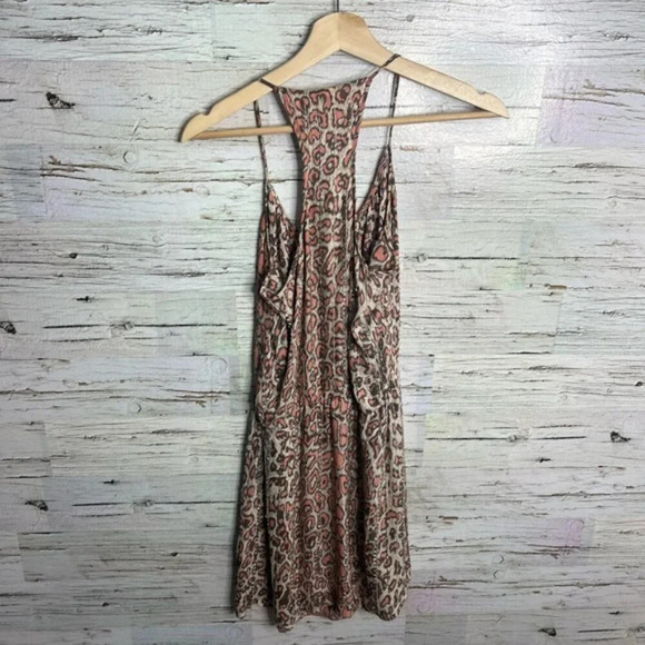 Parker mini leopard  print dress pink brown size small - Picture 7 of 7